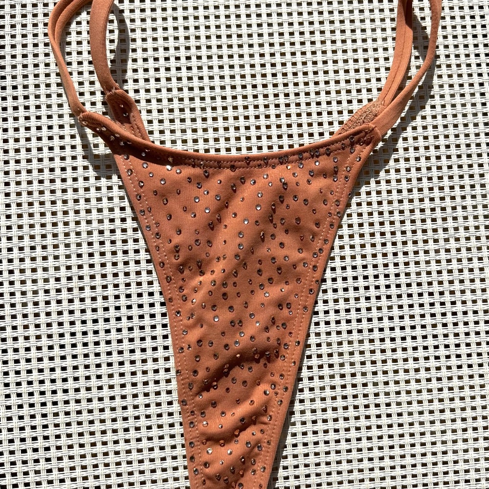 Minimale Animale x DbleuDazzled Crystal Embroidered Bikini Bottom